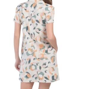 Rachel Zoe 100% Linen Button Up Patterned Dress With Pockets 1036